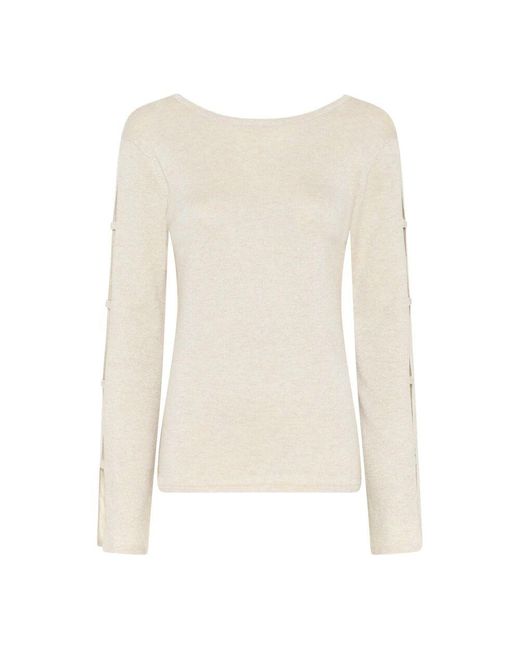 Bruuns Bazaar White Anemonesbbyasmin strickpullover