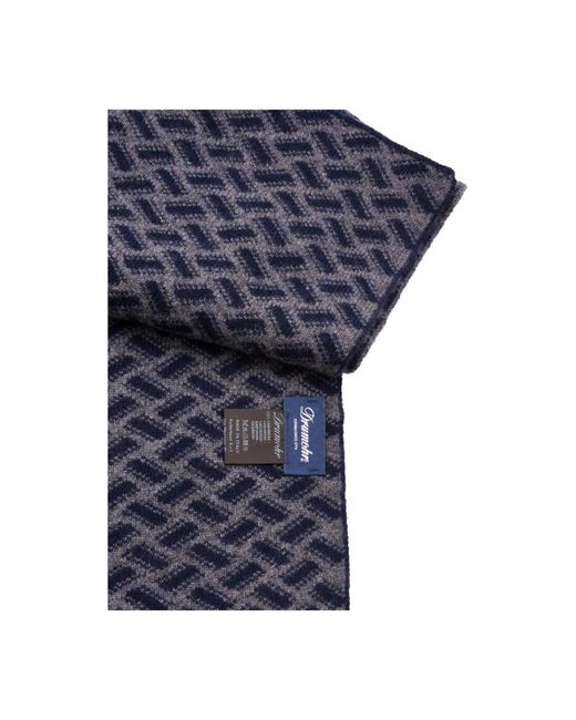 Drumohr Blue Winter Scarves for men