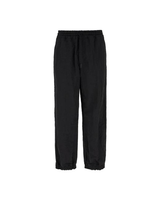 Straight Trousers di Burberry in Black da Uomo