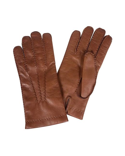 Eleventy Accessoires ,Bruin ,Leer Guanto Nappa in het Brown voor heren
