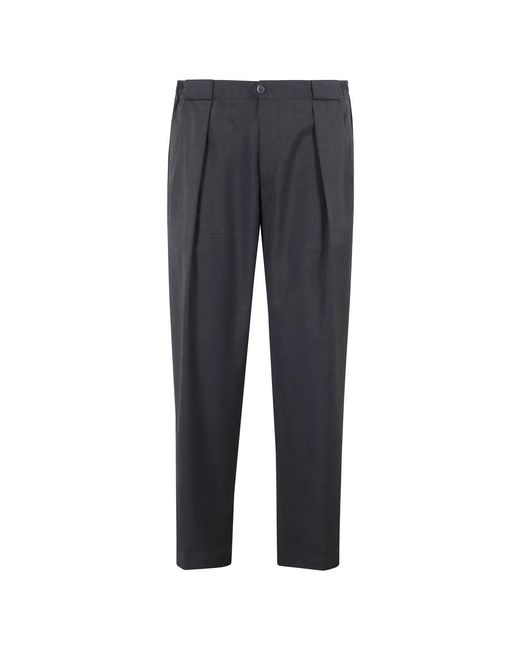 BRIGLIA Gray Slim-Fit Trousers for men