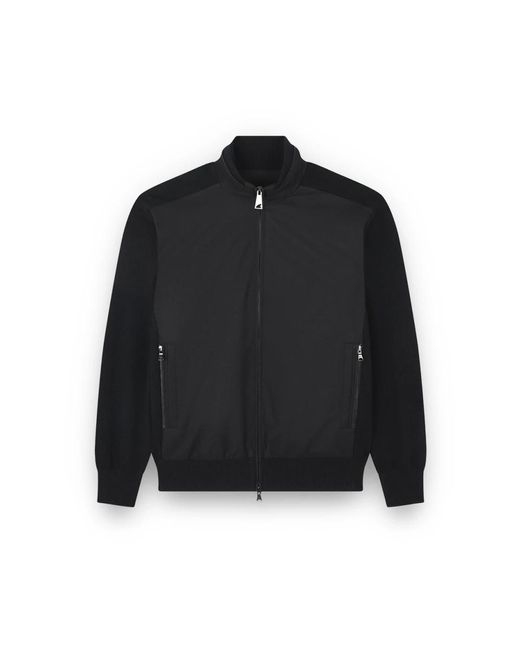 Paul & Shark Hybride Zip-Up Sweater in het Black voor heren