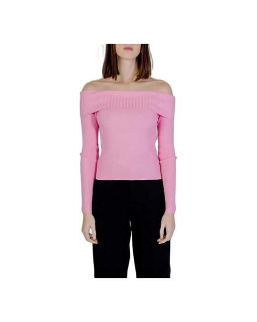 ONLY Pink Round-Neck Knitwear