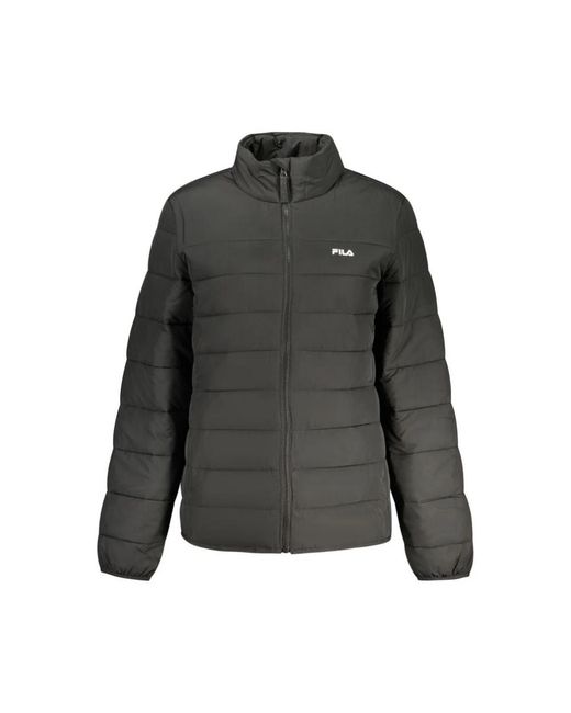 Fila Jassen ,Zwart ,Polyester Winterjas in het Gray