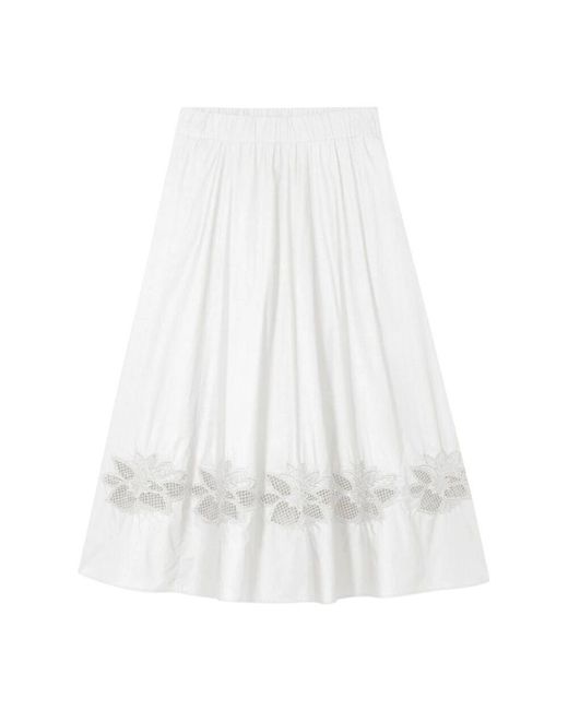 Midi Skirts Luisa Cerano en coloris White