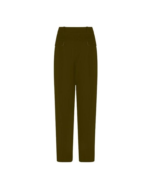 Elisabetta Franchi Green Slim-Fit Trousers