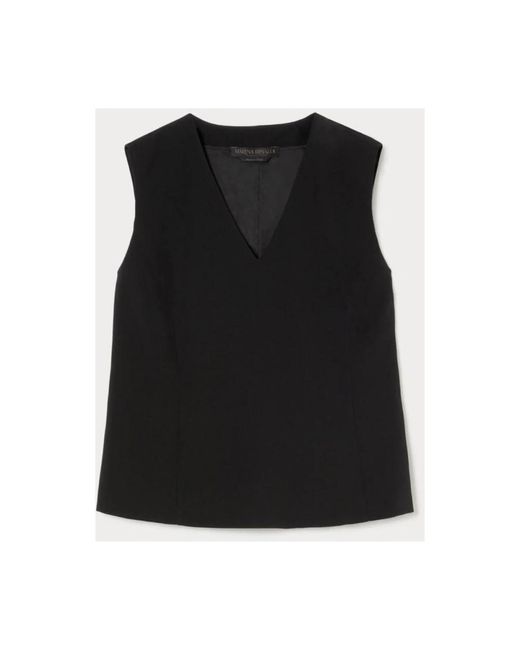 Marina Rinaldi Black Sleeveless Tops