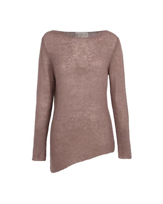 Cortana Brown Round-Neck Knitwear