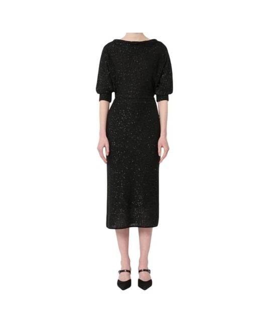 Max Mara Black Knitted Dresses