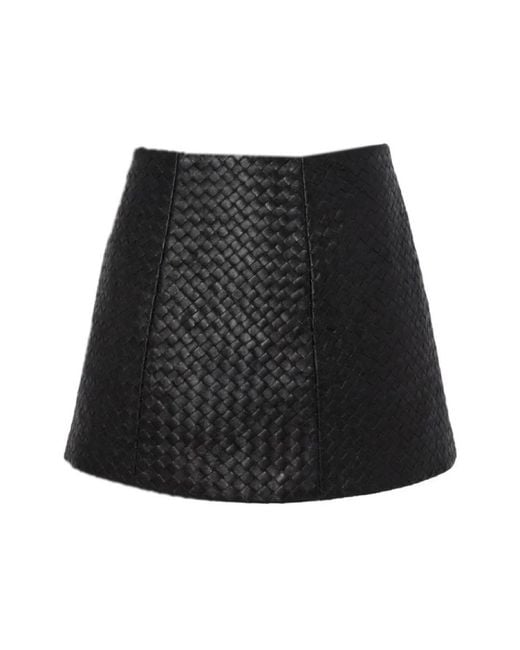 Manokhi Black Leather Skirts