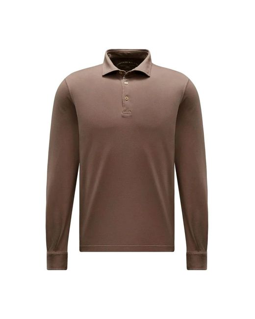 Fedeli Brown Polo Shirts for men