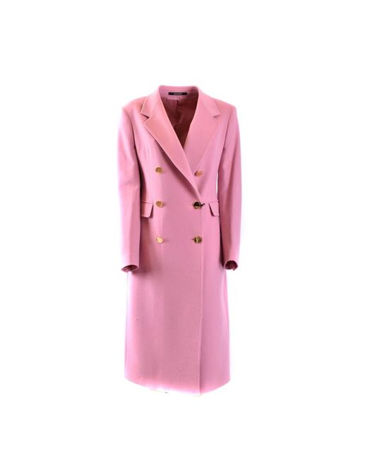 Tagliatore Pink Elegant double-breasted coat