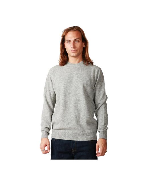 Mc2 Saint Barth Gray Round-Neck Knitwear for men