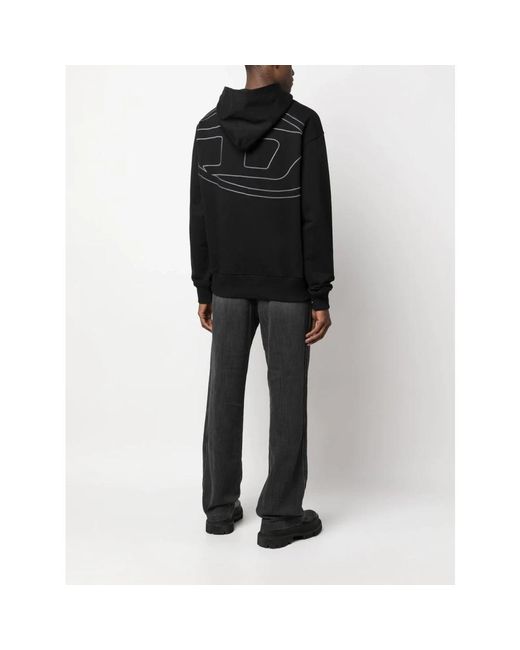 DIESEL Black Hoodies for men
