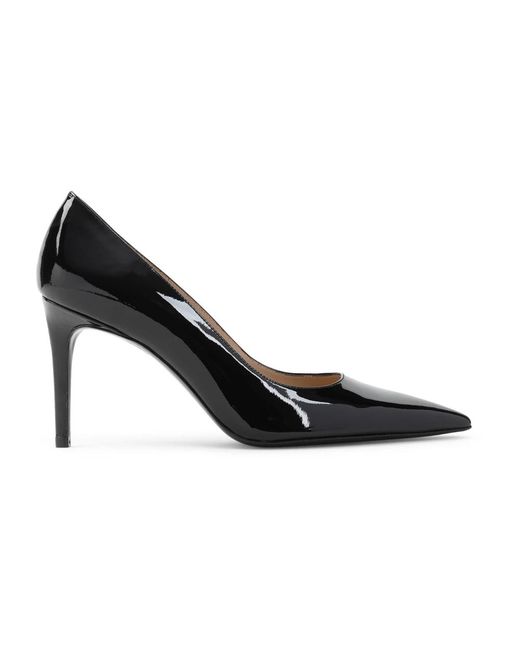 Stuart Weitzman Schoenen ,Zwart ,Leer Zwarte Lakleren Pumps in het Black