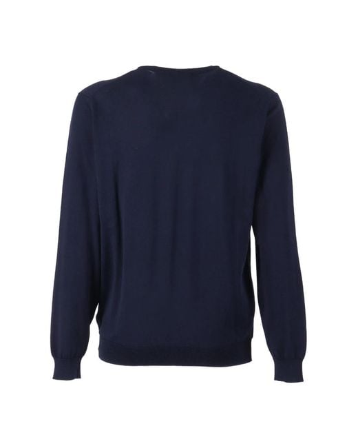 FILIPPO DE LAURENTIIS Blue Round-Neck Knitwear for men