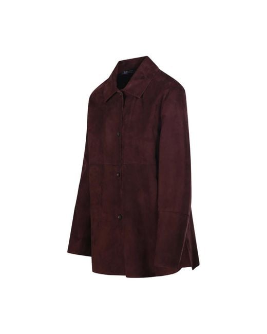 Max Mara Purple Leather Jackets
