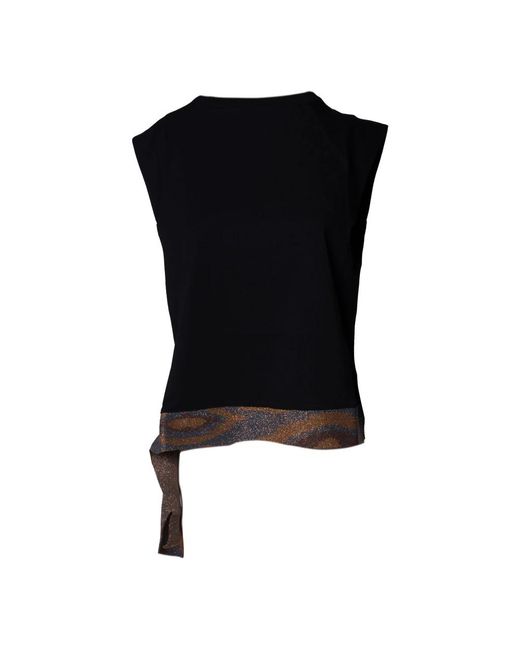 Akep Black Sleeveless Tops