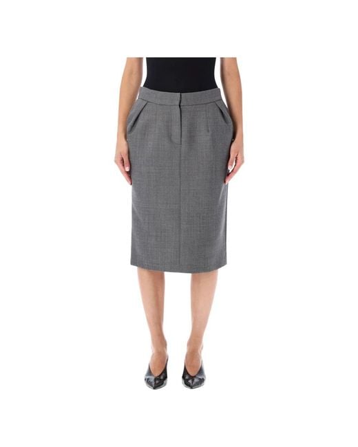 Magda Butrym Gray Midi Skirts