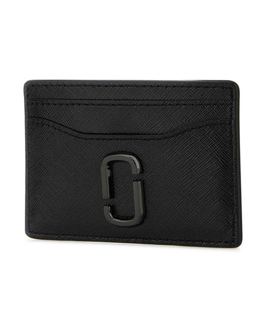Marc Jacobs Black Schwarze Lederkartenhalterbrieftaschen