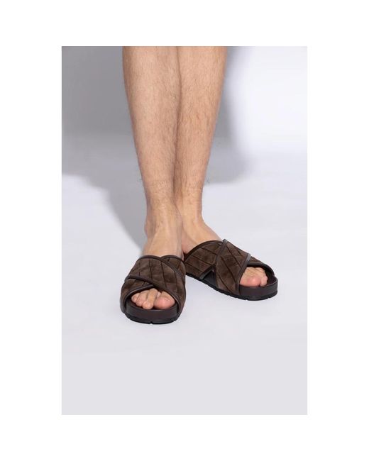 Bottega Veneta Black Sliders for men