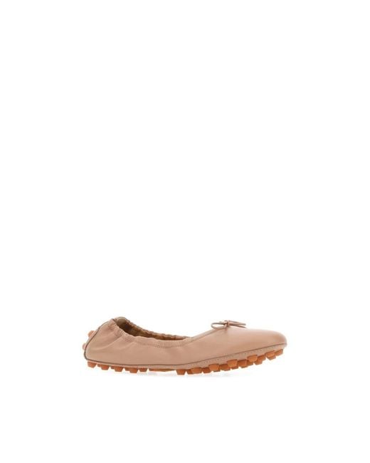 Tod's Natural Ballerina Shoes