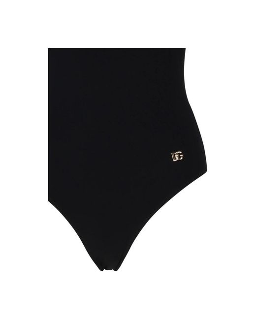 Dolce & Gabbana Black Olympic One-Piece Swimsuit
