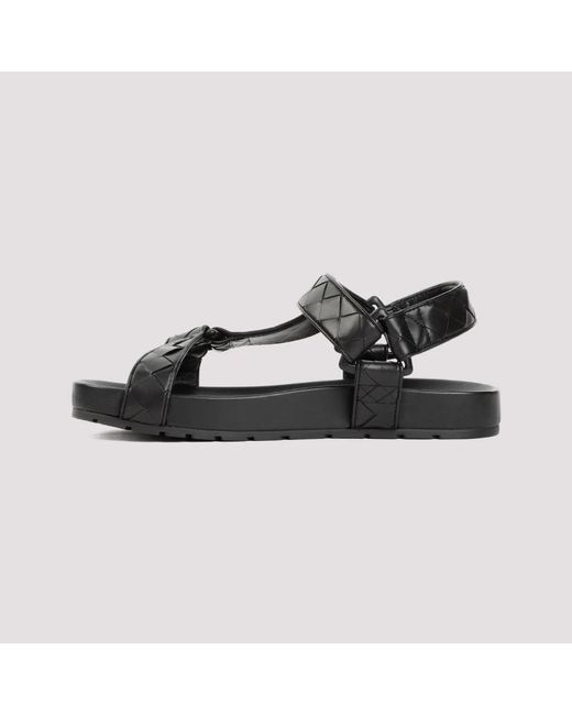 Bottega Veneta Black Flat Sandals for men