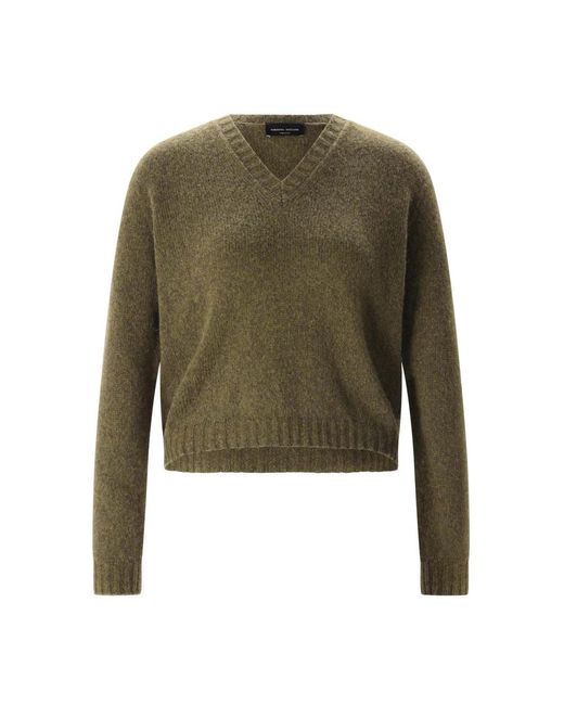 V-Neck Knitwear Roberto Collina en coloris Green