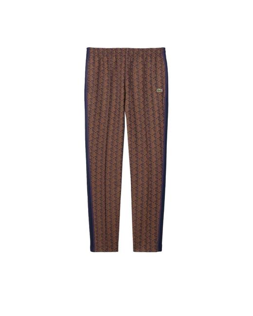 Lacoste Broeken ,Bruin ,Katoen Paris Monogram Trainingsbroeken in het Brown voor heren