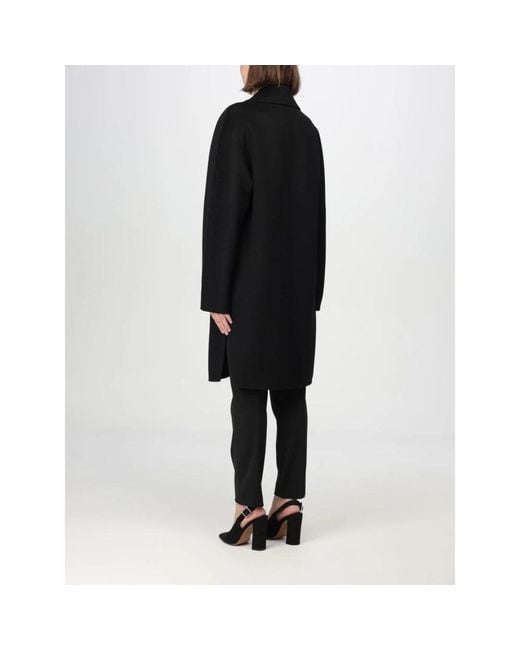 Patrizia Pepe Klassieke Zwarte Overjas in het Black