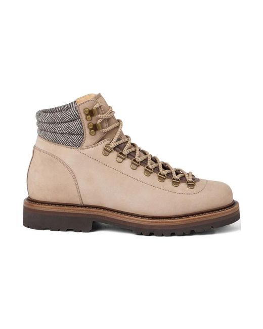 Brunello Cucinelli Combat Boot Sneakers in Natural für Herren