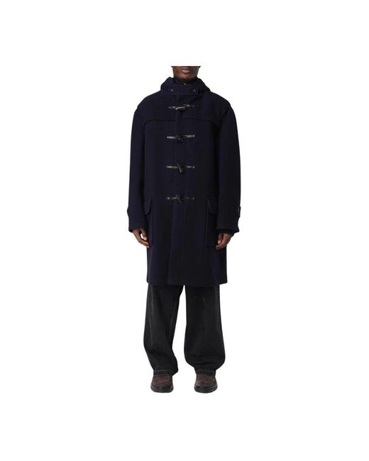 Maison Margiela Blauer Klassischer Duffle-Mantel in Blue für Herren