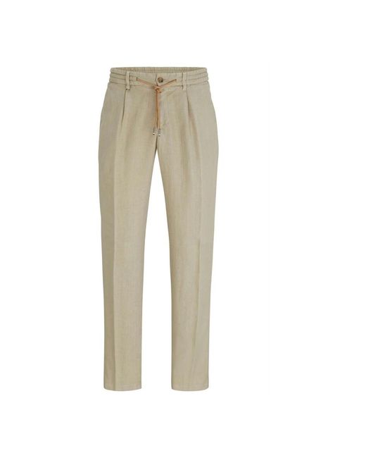 Boss Natural Straight Trousers for men