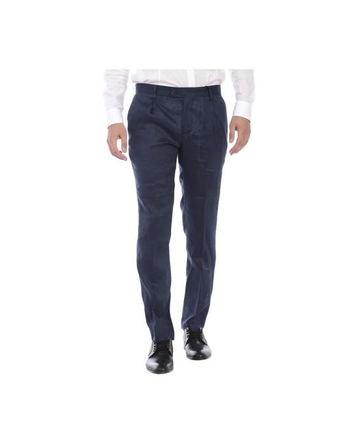 Daniele Alessandrini Blue Suit Trousers for men