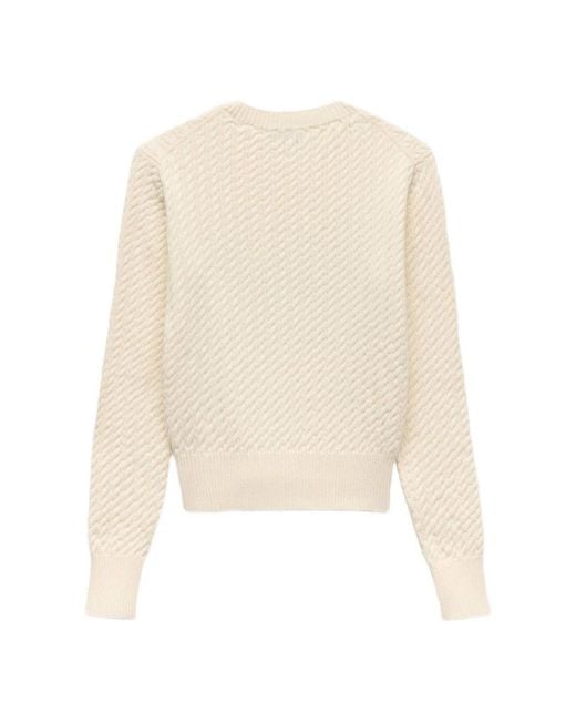 KENZO White Round-Neck Knitwear
