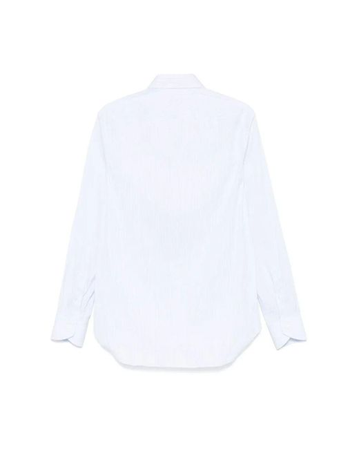 Canali Klassische Button-Up Blusen in White für Herren