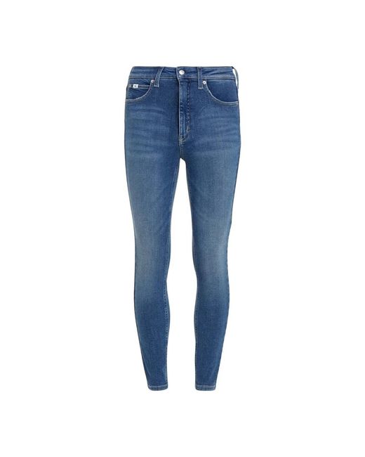 Super skin high rise jeans di Calvin Klein in Blue