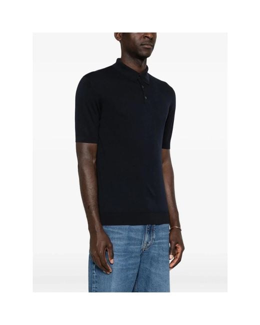 Fedeli Blue Polo Shirts for men