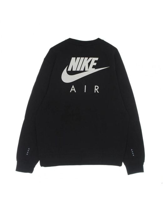 Nike Gebürsteter rundhals-sweatshirt in Black für Herren