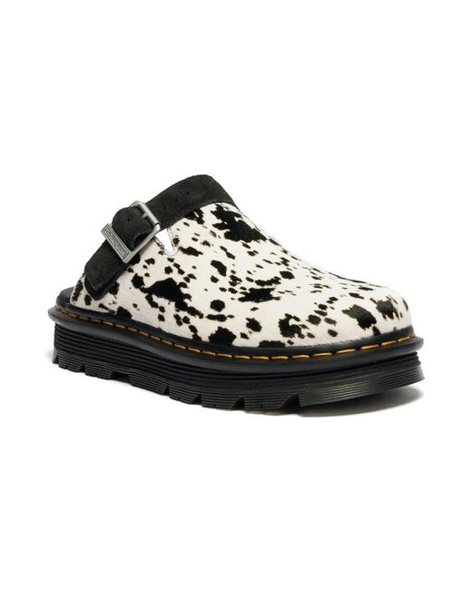 Dr. Martens Black Zebzag Mule