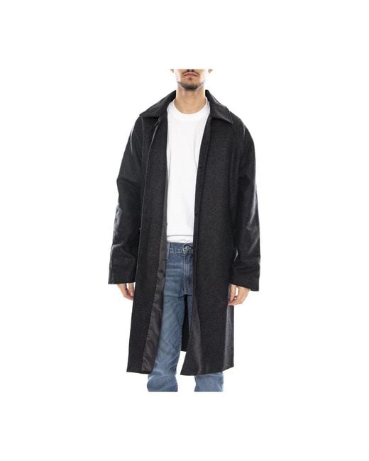 Single-Breasted Coats Edwin de hombre de color Black