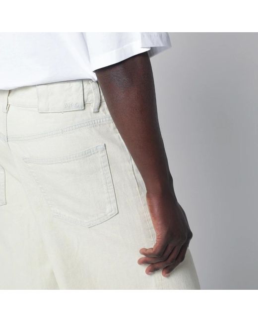 A.P.C. Gray Wide Jeans for men