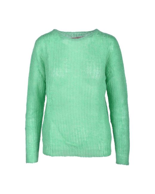 Pink Memories Green Weicher Strickpullover