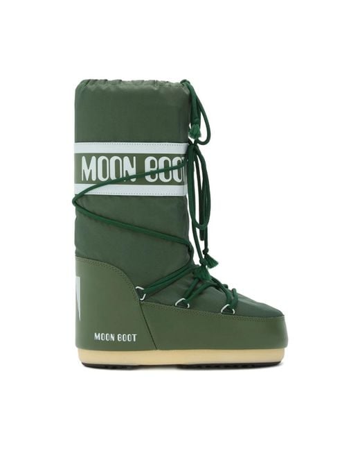 Moon Boot Waldgrüne Schnürschuhe Mit Gummisohle in Green für Herren