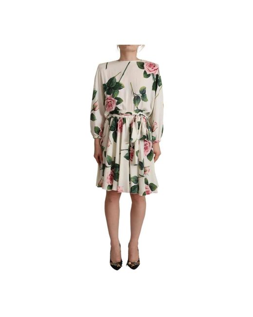 Dolce & Gabbana White Short Dresses