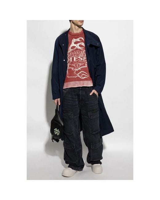 Round-Neck Knitwear DIESEL pour homme en coloris Red