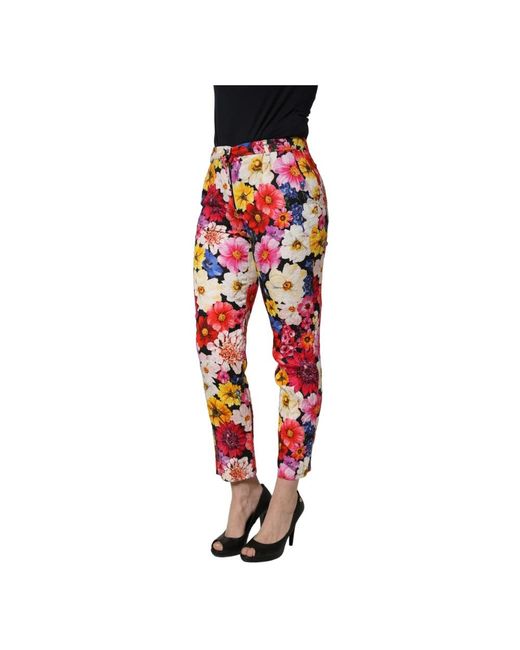 Dolce & Gabbana Red Slim-Fit Trousers