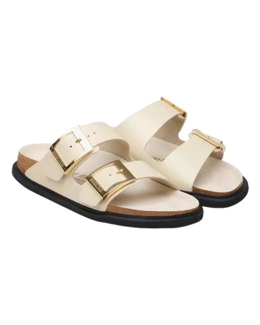 Birkenstock White Sliders