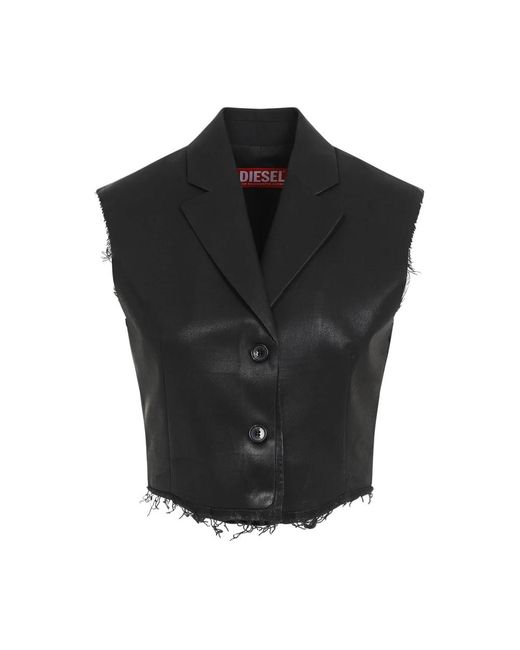 DIESEL Jassen ,Zwart ,Wol G-Baryt Vest in het Black